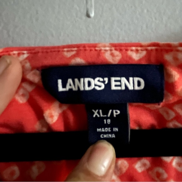 Lands’ End Women's Cotton Modal Jersey Surplice Fit and Flare Dress size xlp - Picture 3 of 7